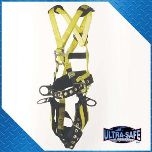 Tower Working Type. 6 D-Rings. Padded Seat and Waist Straps. Tongue-Buckle Connections
