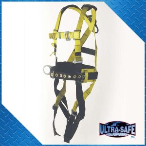 Iron Worker’s Type, D-Ring Center Back, Back Pad and Tool Belt, Parachute-Buckle Connections