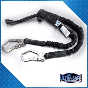 1 14 X 6 Ultra Tube Shock Absorbing Y Lanyard Wlarge Rebar Hook Loop And D Ring Extender Loop With Large Rebar Hook Loop And D Ring Extender Loop