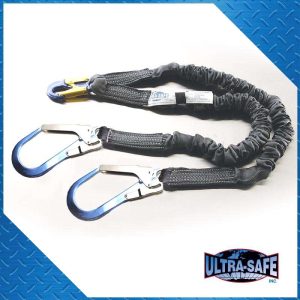 1 14 X 6 Ultra Tube Two Shock Absorbing Y Lanyard With Large Aluminum Rebar Hooks