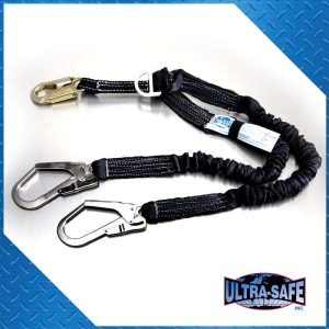 1 14 X 6 Ultra Tube Two Shock Absorbing Y Lanyard With Large Rebar Hook And D Ring Extender Loop