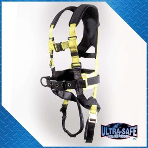 D-Ring Center Back, Each Hip, Back Pad with Tool Belt, Quick Release Buckles with Padded Legs and X-Pad