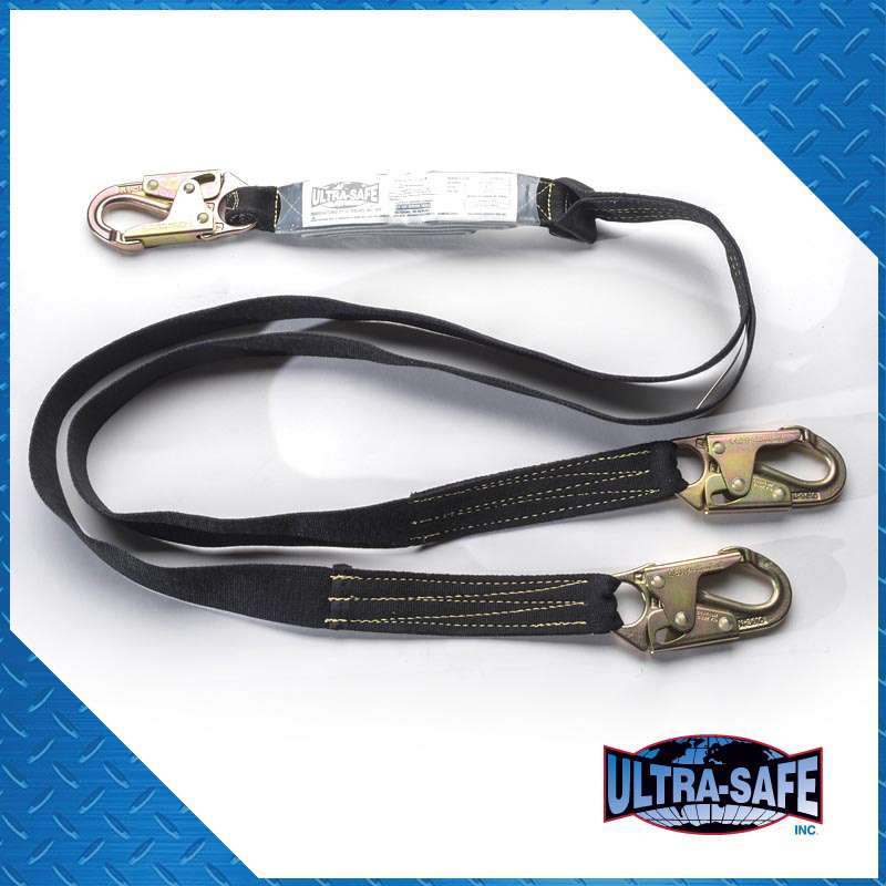 1-3/4" x 6' Kevlar Y-Lanyard – 100% Tie-Off, Hot Work