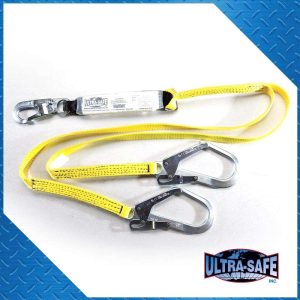 1" x 6' Shock-Absorbing Lanyard – Sliding D-Ring & Loop